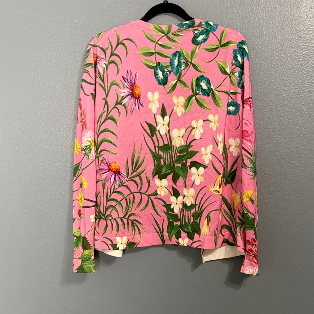 Oscar de la Renta 2 pieces Floral set Tapestry cardigan in pink. retail $3400 - Picture 4 of 8